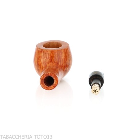 Crown Collector Apple shape semi-bent pipe - Tobacco Pipes - Natural root