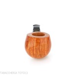 Crown Collector Apple shape semi-bent pipe - Tobacco Pipes - Natural root