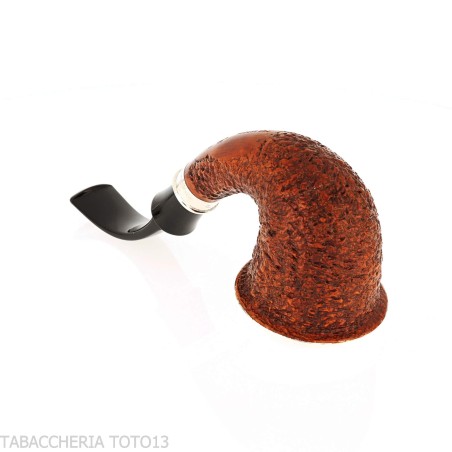 Pipa de calabaza rústica Ser Jacopo R1 con virola y tapa de plata - Pipas de Tabaco