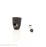 Ashton Ebony pipe Cherrywood shape dark sandblasted - Tobacco Pipes - Natural root