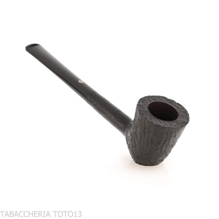 Ashton Ebony pipe Cherrywood shape dark sandblasted - Tobacco Pipes - Natural root