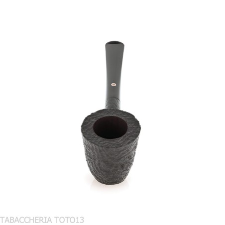 Ashton Ebony pipe Cherrywood shape dark sandblasted - Tobacco Pipes - Natural root