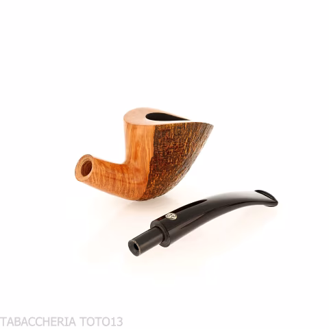 Mastro de Paja Pipa de tabaco de forma ovalada dublin semicurvada en brezo arenado - Pipas de Tabaco