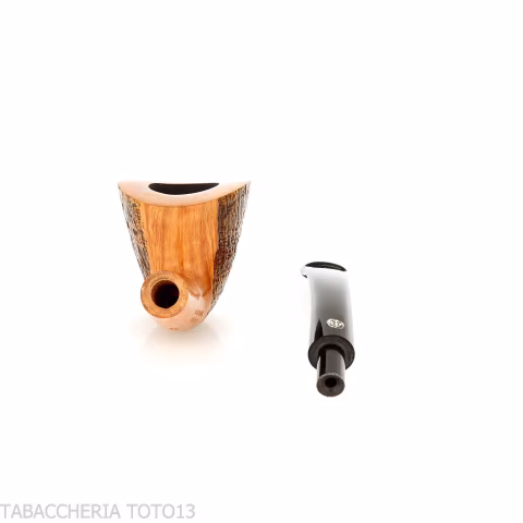 Mastro de Paja Pipa de tabaco de forma ovalada dublin semicurvada en brezo arenado - Pipas de Tabaco