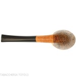 Mastro de Paja tobacco pipe oval shape dublin semi-bent in sandblasted briar - Tobacco Pipes - Natural root