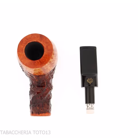 Crown Viking apple pipe partially rusticated-Winsløw Poul