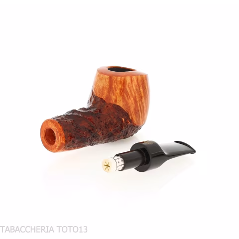 Crown Viking apple pipe partially rusticated-Winsløw Poul