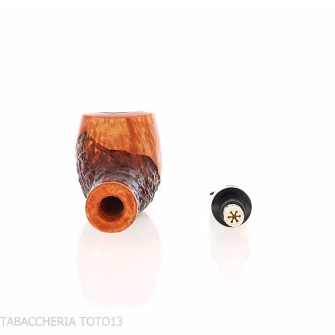 Crown Viking apple pipe partially rusticated-Winsløw Poul