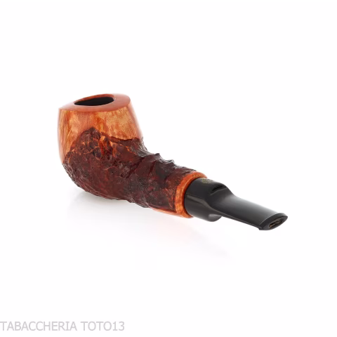 Crown Viking apple pipe partially rusticated-Winsløw Poul