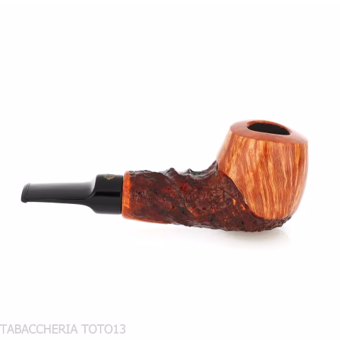 Crown Viking apple pipe partially rusticated-Winsløw Poul