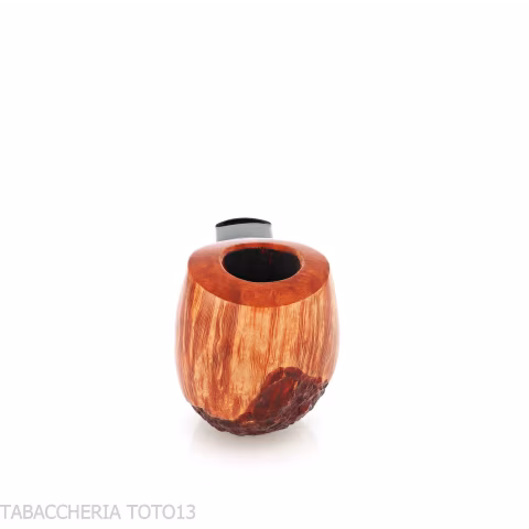 Crown Viking apple pipe partially rusticated-Winsløw Poul