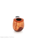 Pipe Crown Viking en forme apple partiellement rustiquée - Pipe Pour le Tabac - Racine naturelle