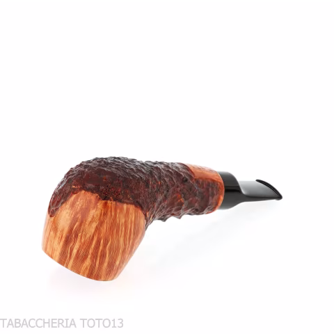 Crown Viking apple pipe partially rusticated-Winsløw Poul