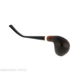 Aldo Velani pipe churchwarden Bent Egg sandblasted black - Tobacco Pipes - Natural root