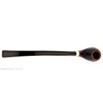 Pipa Churchwarden Bent Egg de Aldo Velani, negra arenada - Pipas de Tabaco