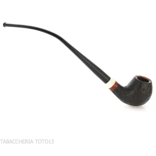 Aldo Velani churchwarden Bent Egg sabbiata nera - Pipe