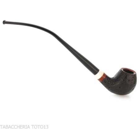 Aldo Velani Churchwarden Bent Egg sandgestrahlt schwarz - Tabakpfeifen