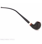 Aldo Velani pipe churchwarden bent egg sablé noir - Pipe Pour le Tabac - Racine naturelle