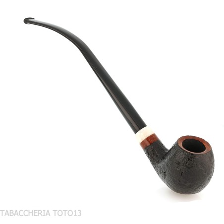 Aldo Velani churchwarden Bent Egg sabbiata nera - Pipe