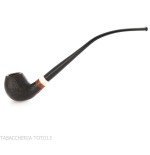 Aldo Velani pipe churchwarden Bent Egg sandblasted black - Tobacco Pipes - Natural root