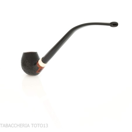 Aldo Velani churchwarden Bent Egg sabbiata nera - Pipe