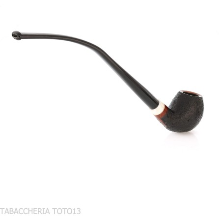 Aldo Velani churchwarden Bent Egg sabbiata nera - Pipe