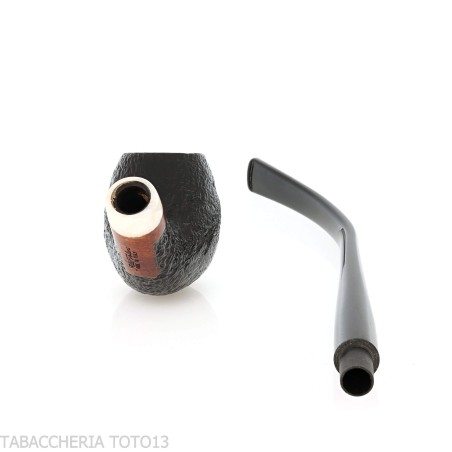 Aldo Velani pipe churchwarden bent egg sablé noir - Pipe Pour le Tabac - Racine naturelle