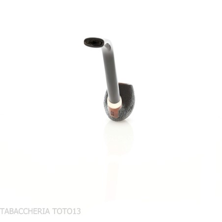 Aldo Velani pipe churchwarden bent egg sablé noir - Pipe Pour le Tabac - Racine naturelle