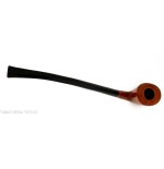 Pipe Dublin ovale courbée Churchwarden en bruyère naturelle polie - Pipe Pour le Tabac - Racine naturelle