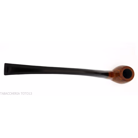 Churchwarden bent Billiard pipe in natural briar polished - Tobacco Pipes - Natural root
