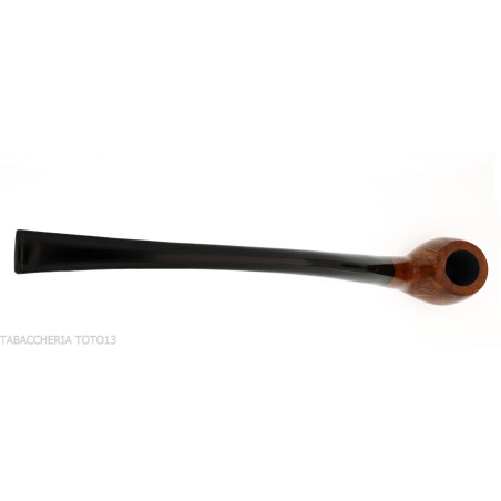 Pipa de billar curva Churchwarden de brezo natural y pulida-Pipa Milano
