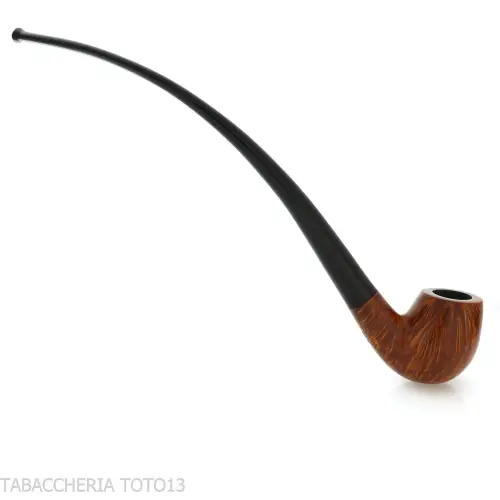 Churchwarden gebogene Billardpfeife aus natürlichem Bruyèreholz, poliert - Tabakpfeifen