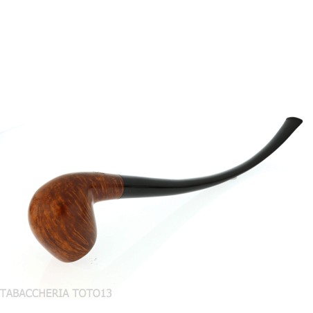 Pipa de billar curva Churchwarden de brezo natural y pulida-Pipa Milano