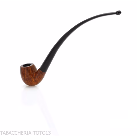 Pipa Churchwarden bent Billiard in radica naturale lucida - Pipe