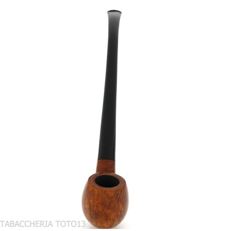 Pipa de billar curva Churchwarden de brezo natural y pulida-Pipa Milano