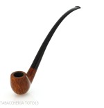 Pipa Churchwarden bent Billiard in radica naturale lucida - Pipe
