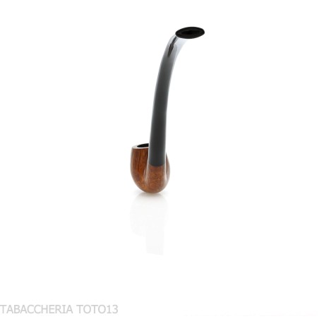 Pipa de billar curva Churchwarden de brezo natural y pulida-Pipa Milano