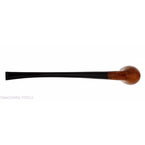 Pipa Churchwarden bent Billiard in radica naturale lucida - Pipe