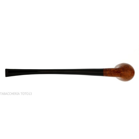 Pipe Churchwarden courbée Billiard en bruyère naturelle, polie - Pipe Pour le Tabac - Racine naturelle