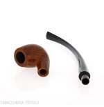 Pipa Churchwarden bent Billiard in radica naturale lucida - Pipe