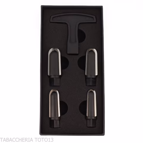 Kit frese raschia fornello pipa 4 teste diversi diametri - Accessori Per Pipe