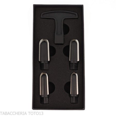 Kit grattoir pour fourneau de pipe avec 4 têtes de diamètres différents - Accessoires pour pipes - Métal