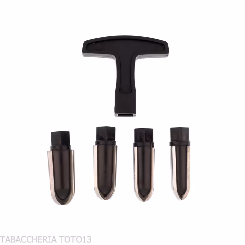Kit frese raschia fornello pipa 4 teste diversi diametri - Accessori Per Pipe