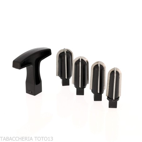 Kit grattoir pour fourneau de pipe avec 4 têtes de diamètres différents - Accessoires pour pipes - Métal