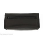 Bolsa para pipa y dos mezclas de tabaco en cuero negro con cierre magnético - Accesorios para pipas de tabaco