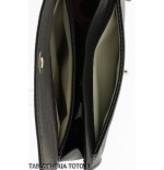 Bolsa para pipa y dos mezclas de tabaco en cuero negro con cierre magnético - Accesorios para pipas de tabaco