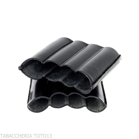 Étui en cuir pour quatre demi-cigares toscans - Accessoires pour cigares toscans - Cuir