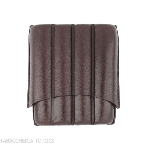 Estuche de Cuero para Cuatro Medios Puros Toscanos - Accesorios para cigarros toscanos