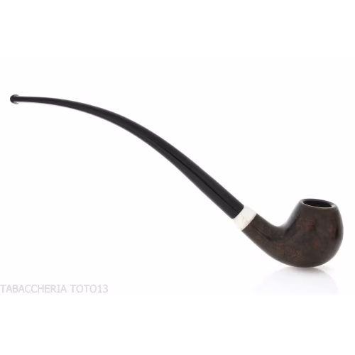 Aldo Velani pipe churchwarden Bent Egg shape en bruyère brillante - Pipe Pour le Tabac - Racine naturelle