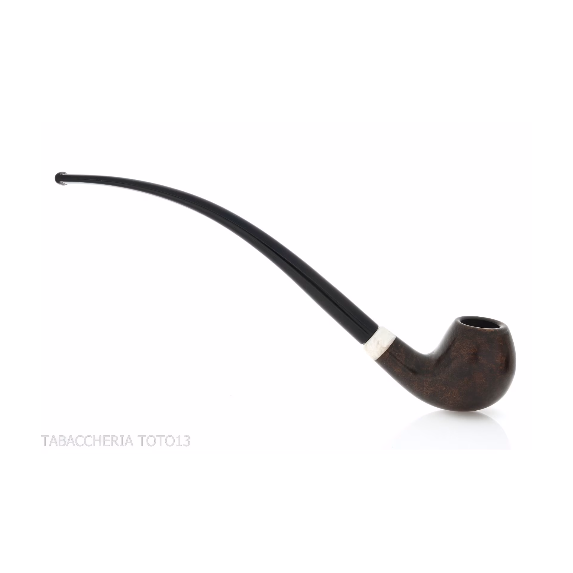 Aldo Velani pipa churchwarden doblada en forma de huevo en brezo brillante - Pipas de Tabaco